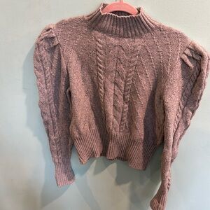 Loft Puff Sleeve Turtleneck Sweater